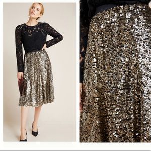 NWT Anthropologie Orleans sequined skirt